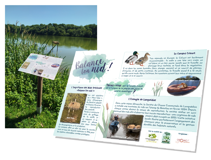 Panneau Biodiversité "Comité de Chasse de Languédias"