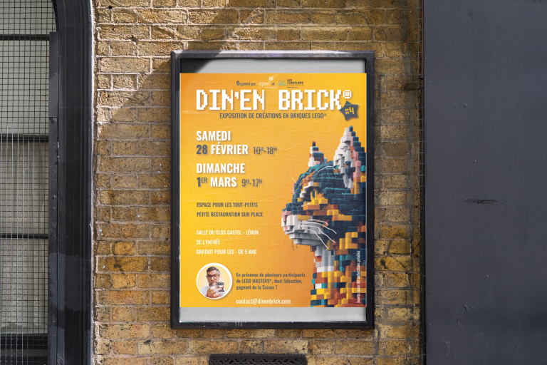affiche pour l'édition #4 de Din'en Brick®